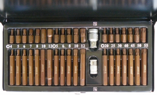 Kombi sada bitov 10mm, Inbus, Torx, XZN, adaptér 3/8", 1/2", 40ks, oceľ S2, Triumf