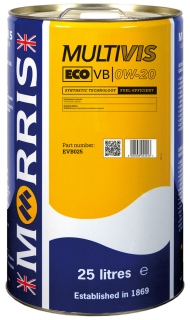 Morris Multivis ECO VB 0W-20, ľahkobežný, plne syntetický motorový olej, 25l