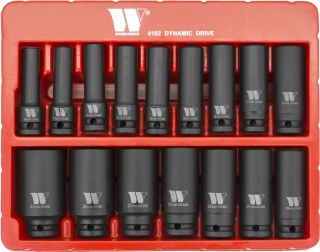 Hlavica nástrčné 1/2", 6 hrán 10-32 mm, použitie aj pre rázové uťahovače, CrMo, sada 16 dielov, extra dlhé 75 mm, Welzh