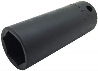 Nástrčná hlavica CrMo tvrdená 3/8", Lok-TYP, 6 hrán, 19 mm, predĺžená, Welzh