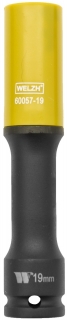 Hlavica nástrčná na skrutky kolies s plastovou krytkou 1/2", 19 mm, extra dlhá 150 mm, Welzh
