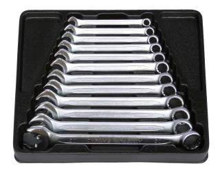 Kľúče očkoploché 8 - 21 mm, CrV, sada 12 dielov, Welzh