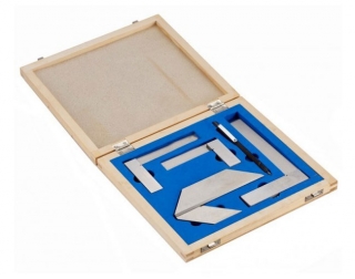 Presné nástrojárske uholníky, hľadač stredu a rysovacia ihla - sada, Warco