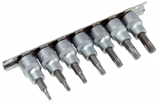 Súprava nástavcov Torx 3/8", T15-T50, 7 dielov, Triumf