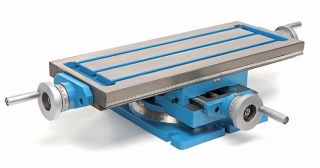 Krížový stôl 600 x 240 mm s otočnou základňou na frézovanie alebo vŕtanie, 60 kg