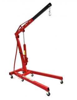 2 tonový hydraulický skladací zdvihák / dielenský žeriav / žirafa s výsuvným ramenom - na motory, stroje atď...