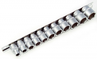 Hlavica nástrčné 3/8", 6 hrán 5/16" - 13/16", 11 dielov, palcové, Triumf