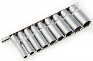 Hlavica nástrčné 3/8", 6 hrán 5/16"-13/16", predĺžené, 9ks, palcové, Triumf