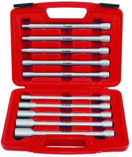 Hlavica nástrčné 3/8", E-profil E8 - E20, predĺžené, súprava 10 dielov, Triumf