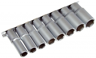 Hlavica nástrčné 1/2", 6 hrán 1/2" - 15/16", predĺžené, sada 8 dielov, Triumf