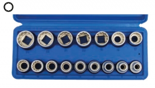 Hlavica nástrčné 1/2", 12 hrán 8 - 24 mm, súprava 16 dielov, Triumf