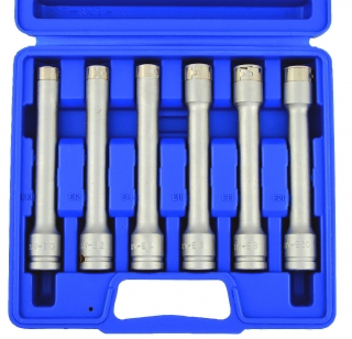 Hlavica nástrčné 1/2", E-profil E10 - E20, dĺžka 145 mm, sada 6 dielov, Condor Werkzeug