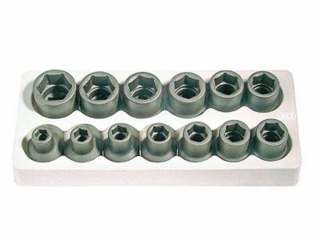Hlavica nástrčné 1/2", 6 hrán 10 - 24 mm, tvrdené, sada 10 dielov, Triumf