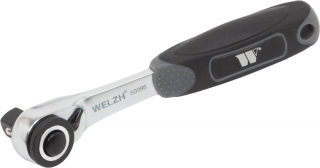 Mikro račňa 1/4", ultra tenká, CrV, s prepínacou páčkou a vyhadzovačom, Welzh