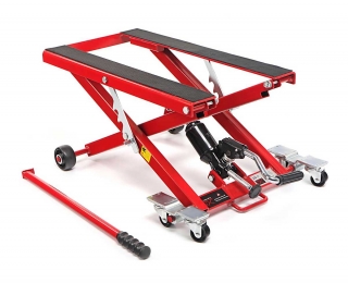 Univerzálny hydraulický motocyklový zdvihák pre Harley Davidson, custom a cruiser, zdvihnutie až 500 kg, hmotnosť 29 kg