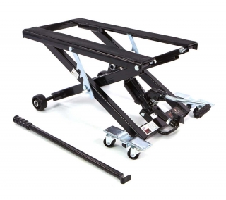 Univerzálny hydraulický motocyklový zdvihák pre Harley Davidson, custom a cruiser, zdvihnutie až 500 kg, hmotnosť 29 kg