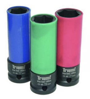 Hlavica nástrčné 1/2", 6 hrán 17-21 mm, predĺžené, na Alu kolesá, Triumf