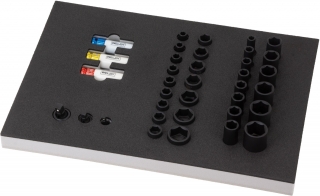 Modul nástrčných hlavíc pre rázové uťahovače, sada 36 dielov, Welzh