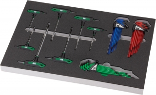 Modul so sadou skrutkovačov a kľúčov, sada 42 dielov, Welzh