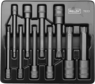 Hlavica zástrčné Ribe RM4-RM14, dĺžka 110 mm, súprava 10 dielov, Welzh