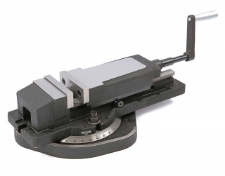 Hydraulický strojný zverák VH s otočnou základňou, šírka čeľustí 100 mm, upínacia sila až 2500 kg