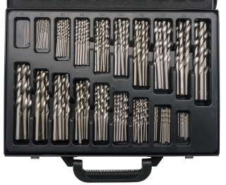 Vrtáky brúsené HSS, 1-10 mm, sada 170 dielov, DIN 338, Welzh