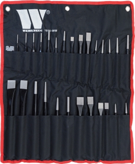 Vyrážače, sekáče a jamkári, sada 28 dielov, Welzh