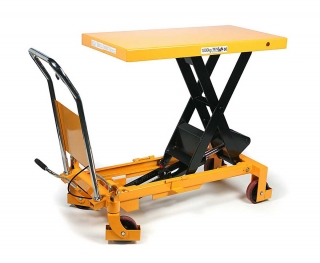 Robustný manipulačný vozík s hydraulickým stolom, nosnosť až 1000 kg, hmotnosť 125 kg
