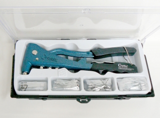 Kliešte nitovacie - sada, 4 nástavce 2.4, 3.2, 4.0, 4.8 mm, 60 nitov, Condor Werkzeug