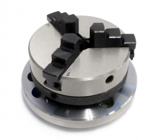 3 čeľusťové samostrediace skľučovadlo a príruba pre otočný stôl 3" a 4", 65mm, Warco