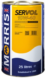 Morris Servol 10W-40, motorový olej - minerálny základ, 25l